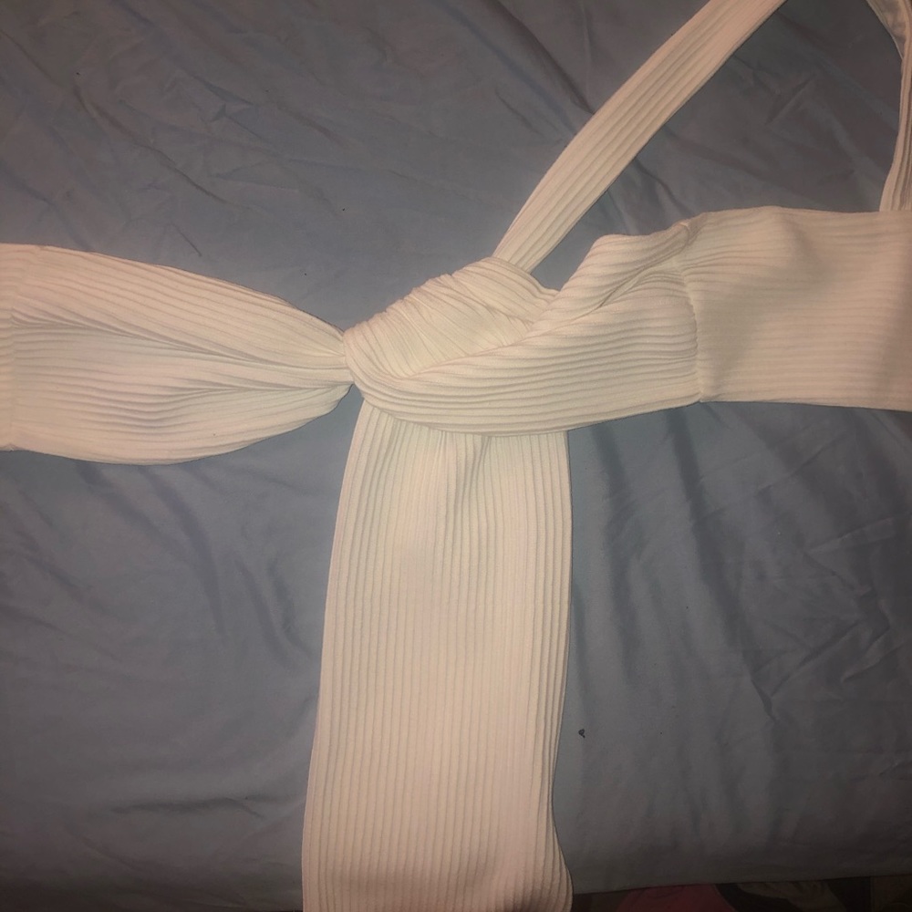 Babyboo white tie front top
